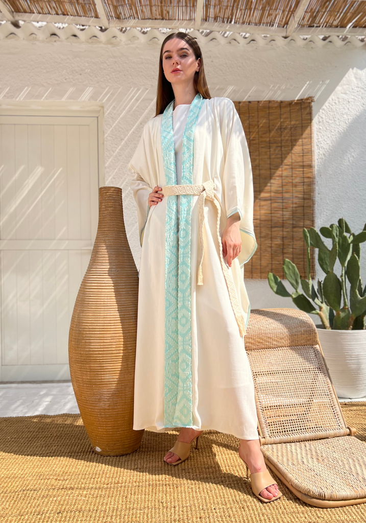Belted Embroidered Abaya