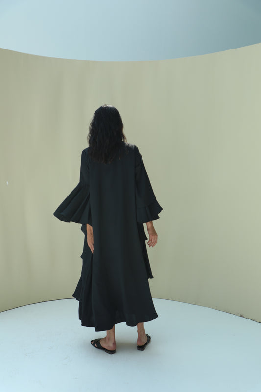 Layered Ruffled Abaya