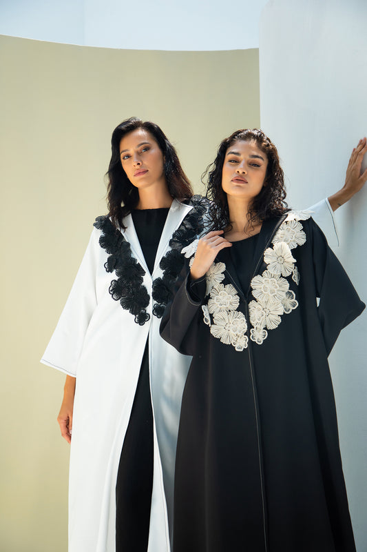 Floral-Appliquéd Abaya