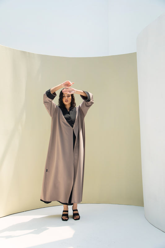 Two-Tone Embellished Abaya