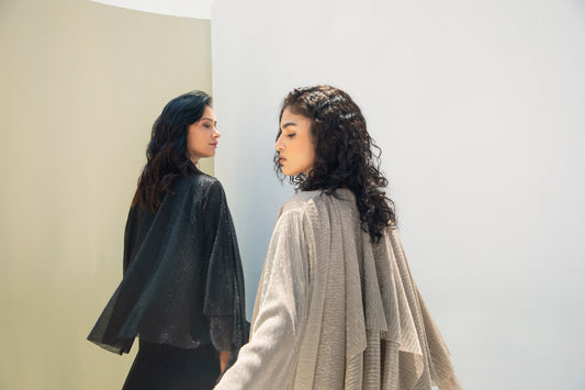 Shimmer Abaya In Plisse