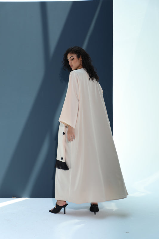 Polka Dot Embroidered Abaya