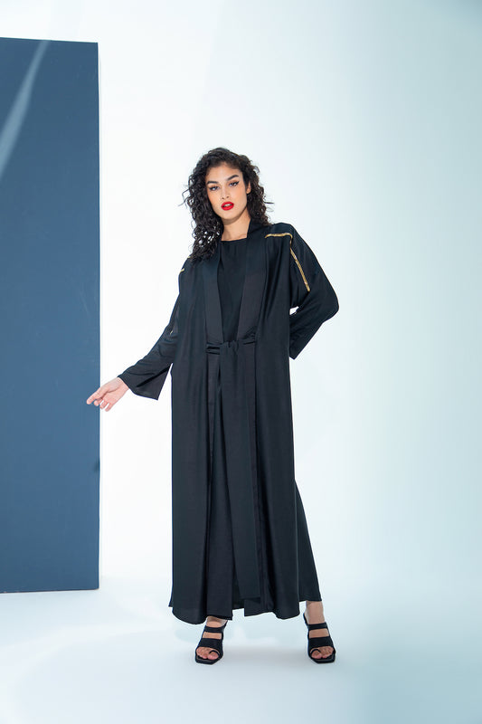 Embellished knot-tie Abaya