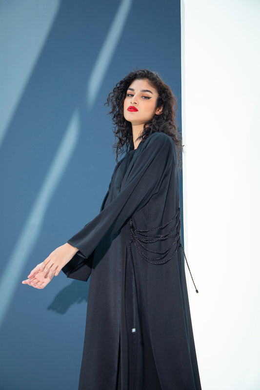 Lace-up Coat Abaya