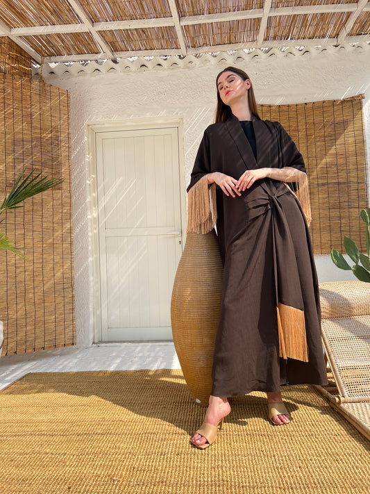 Fringe Twisted Abaya