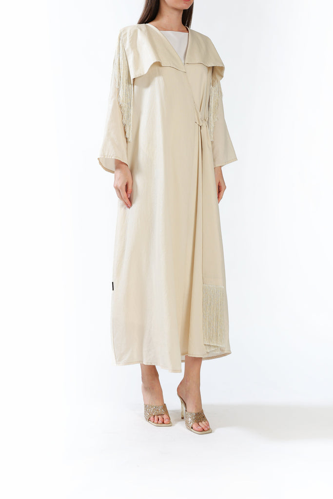 Fringe Wrape Abaya