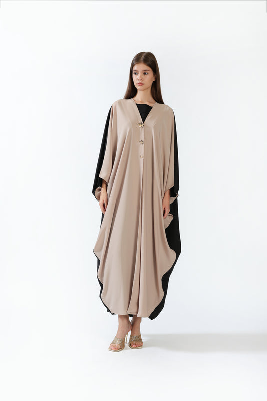 Color-block Kaftan Style Abaya