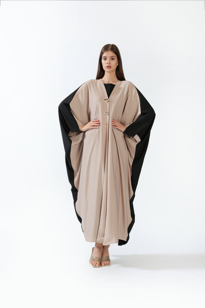 Color-block Kaftan Style Abaya