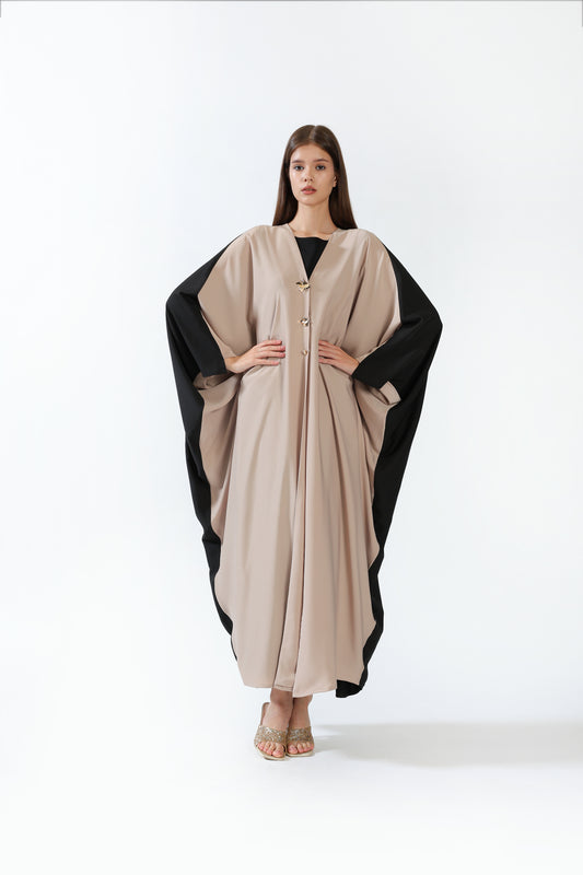 Color-block Kaftan Style Abaya