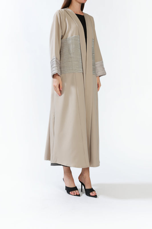Pleated-detail Abaya