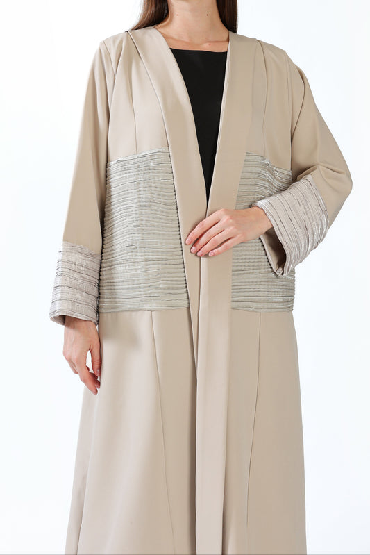 Pleated-detail Abaya