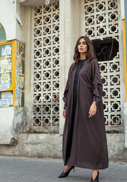 Tucked-In Sleeves Abaya