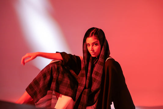 Two-tone Asymmetric Abaya