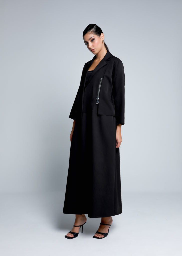 Zip-detailed Abaya