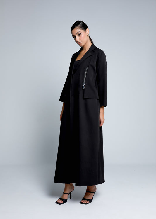 Zip-detailed Abaya