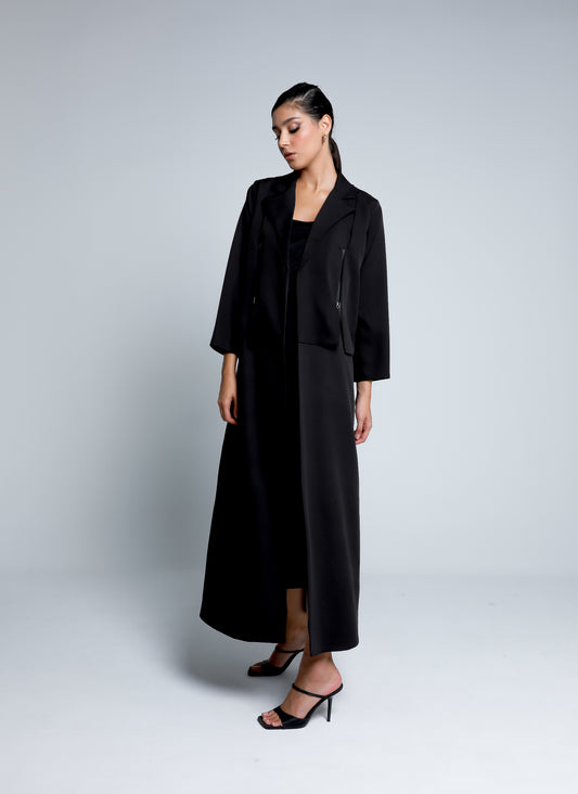 Zip-detailed Abaya