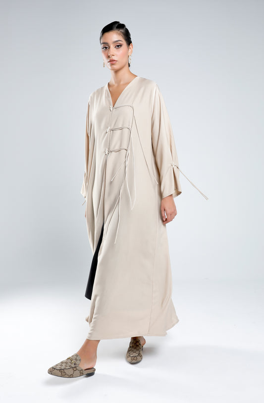 Draword V-neck Abaya