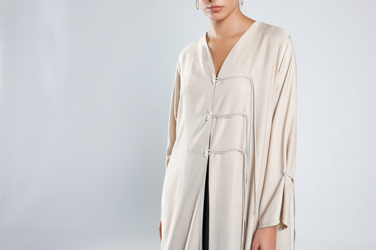 Draword V-neck Abaya