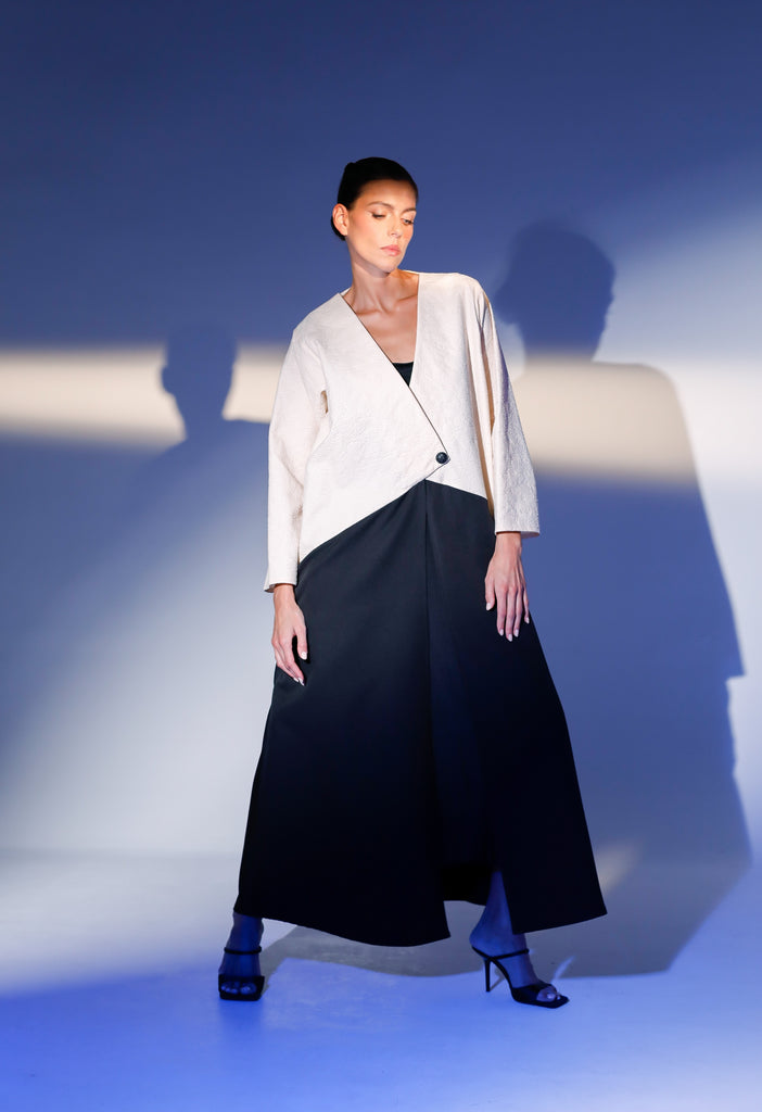 Two-tone Asymmetric Abaya