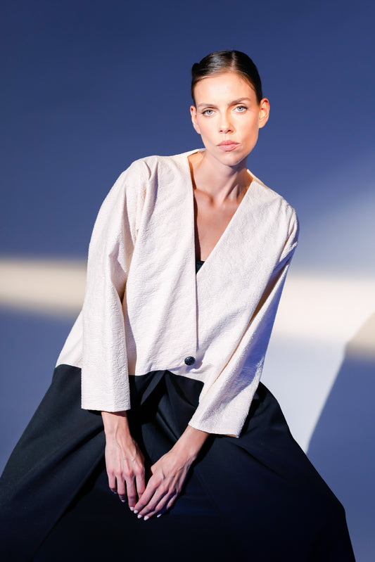 Two-tone Asymmetric Abaya