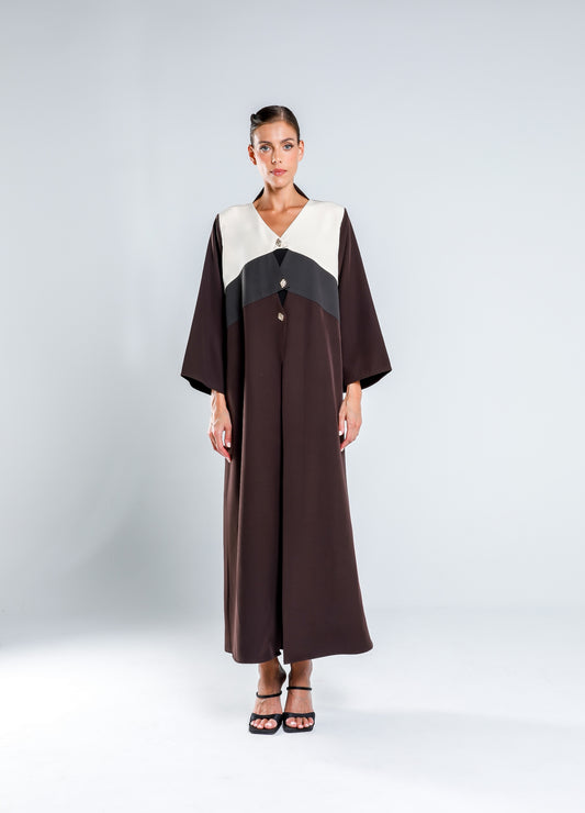 Draword V-neck Abaya