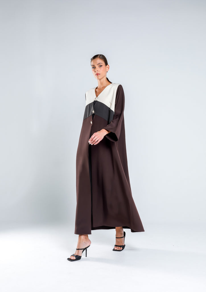 Draword V-neck Abaya