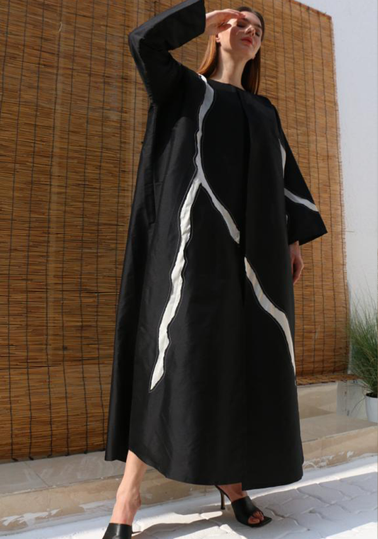 Laser-cut abaya